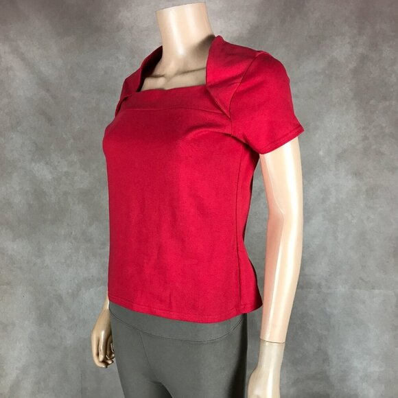 SPICE OF LIFE Bradlee's Vintage Square Neck Red Top NWT MEDIUM - Picture 6 of 11